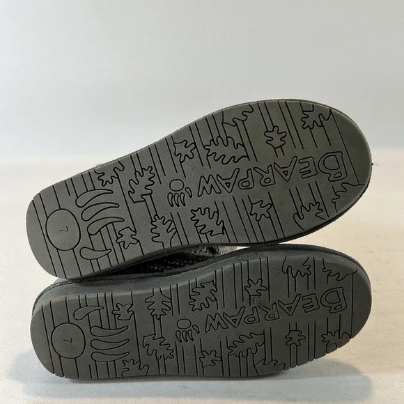 Bearpaw Knit Tall Women's Size 7 Sweater Boots 3 Button Gray Foldable 658W - Picture 13 of 13